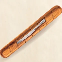 Oak Baguette Bread Board and Knife