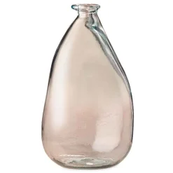 Oblong Recycled Glass Balloon Vase, 14" - Clear