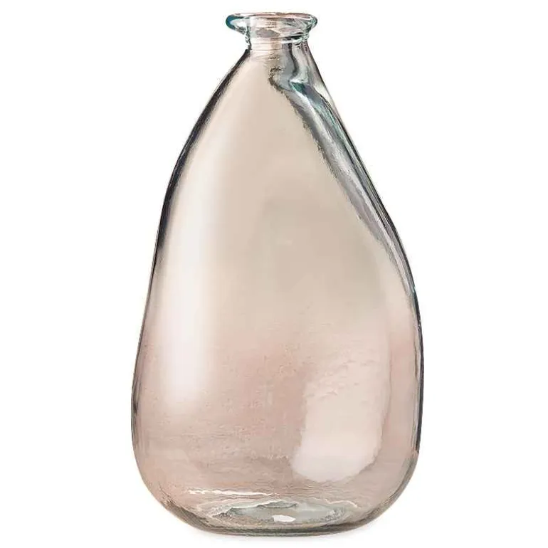 Oblong Recycled Glass Balloon Vase, 14" - Clear