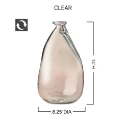 Oblong Recycled Glass Balloon Vase, 14