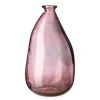 Oblong Recycled Glass Balloon Vase, 14" - Pink