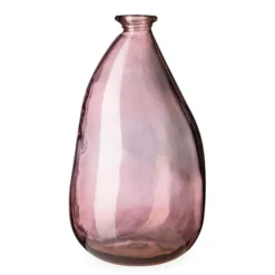 Oblong Recycled Glass Balloon Vase, 14" - Pink