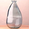 Oblong Recycled Glass Balloon Vase, 14" - Gray