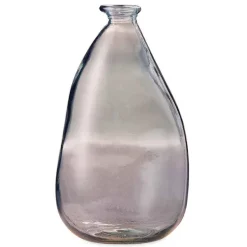 Oblong Recycled Glass Balloon Vase, 14" - Gray