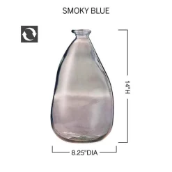 Oblong Recycled Glass Balloon Vase, 14