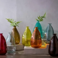 Oblong Recycled Glass Balloon Vase, 14