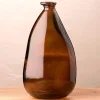 Oblong Recycled Glass Balloon Vase, 14" - Chocolate