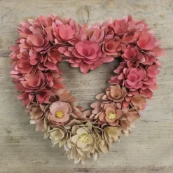 Ombre Wood Heart Wreath