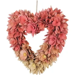 Ombre Wood Heart Wreath