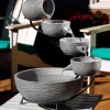 Oslo Dark Grey Solar Cascade Fountain