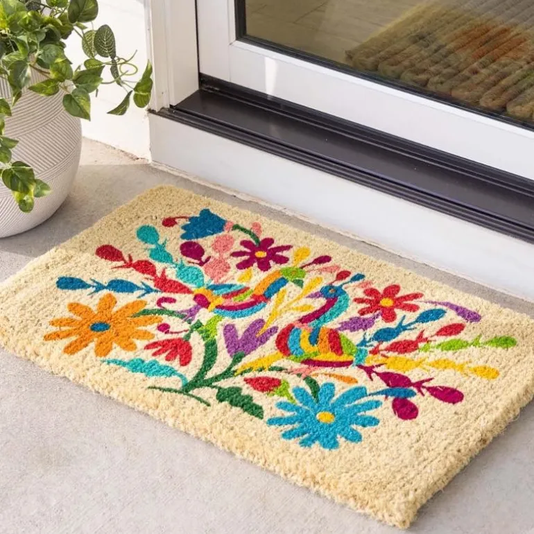 Otomi Mexican Peacock Coir Doormat