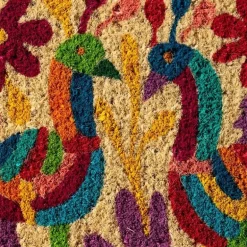 Otomi Mexican Peacock Coir Doormat