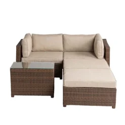 Outdoor Convertible 5-Piece Modular Lounge Set