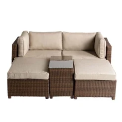 Outdoor Convertible 5-Piece Modular Lounge Set