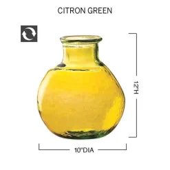 Oval Recycled Glass Balloon Vase, 12