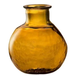 Oval Recycled Glass Balloon Vase, 12" - Mocha