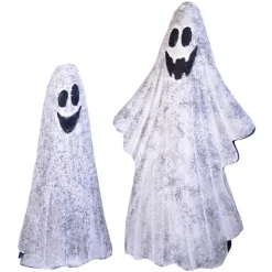 Painted Metal Ghosts, set of 2