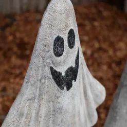 Painted Metal Ghosts, set of 2
