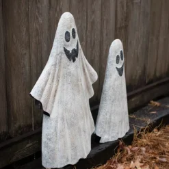 Painted Metal Ghosts, set of 2
