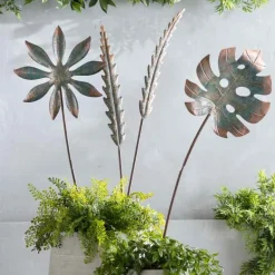 Patina Botanical Garden Stake - Flower