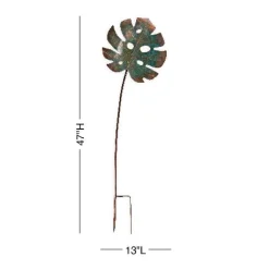 Patina Botanical Garden Stake - Monstera