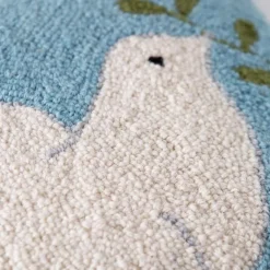Peace Dove Hand-Hooked Pillow, 16