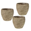 Pedro Cement Basket Small Cachepot, Set of 3
