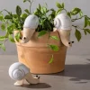 Perched Snail Pot Huggers, Set of 3