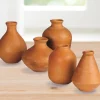 Petite Terracotta Vases, Set of 5