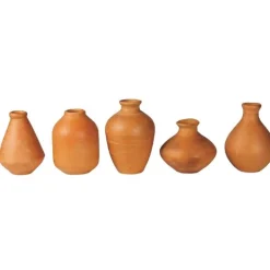 Petite Terracotta Vases, Set of 5