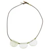 Playa Glass Drop Brass Necklace