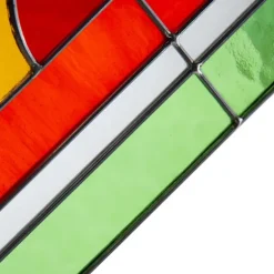 Rainbow Stained Glass Corner Art Bracket - Orange