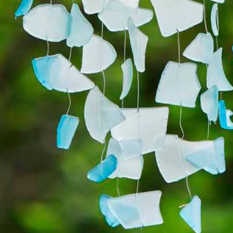Raindrop Butterfly Seaglass Mobile