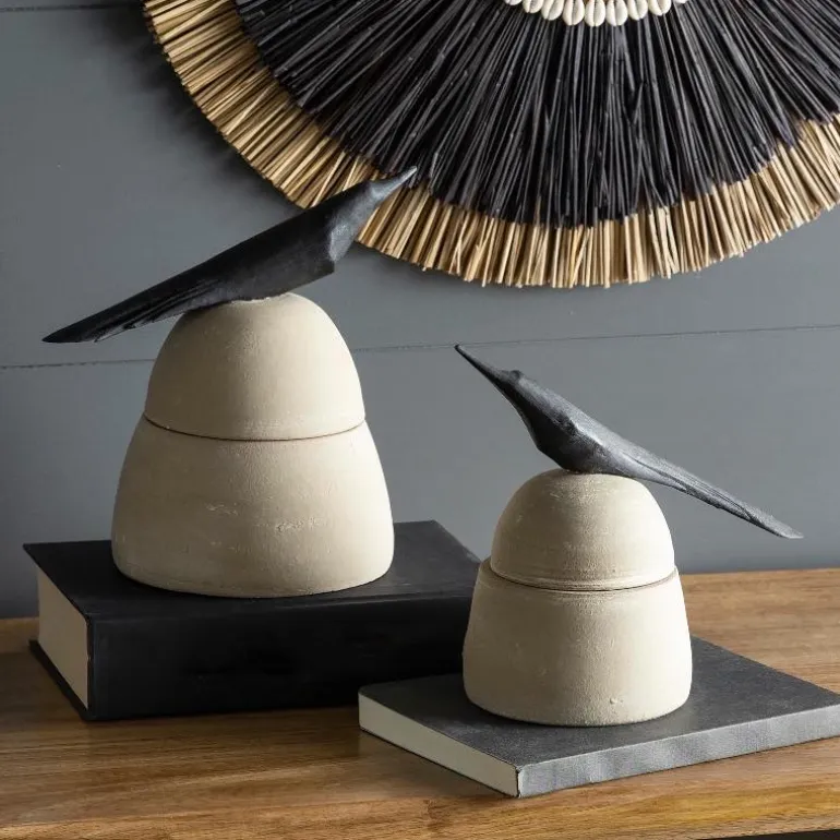 Raven Lidded Containers, Set of 2