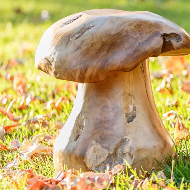 Reclaimed Teak Mushroom Stool, Medium