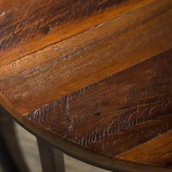 Reclaimed Wood Round Nesting Tables, Set of 2