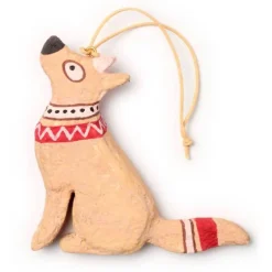 Recycled Fabric-Mache Dog Ornament