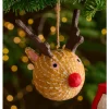 Recycled Fabric-Mache Reindeer Ornament