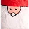 Recycled Fabric-Mache Santa Claus Ornament
