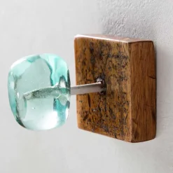 Recycled Glass and Reclaimed Wood Hook