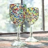 Recycled Glass Confetti Wine Glasses, Set of 4