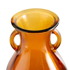 Recycled Glass Pitcher Vase - Amber