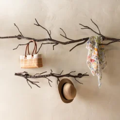 Recycled Metal Branch Wall Rack, 5' - Bronze
