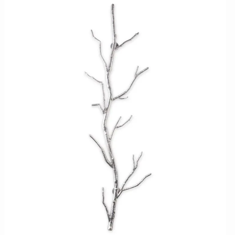 Recycled Metal Branch Wall Rack, 5' - Silver