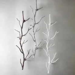 Recycled Metal Branch Wall Rack, 3' - Silver
