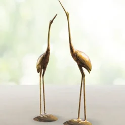 Recycled Metal Crane Sculptures
