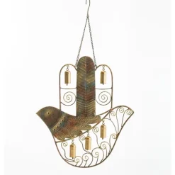Recycled Metal Dove In Hand Bell Chime