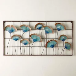 Recycled Metal Ginkgo Leaf Wall Decor
