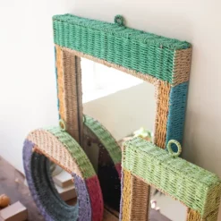 Recycled Paper Framed Mirrors, set of 3