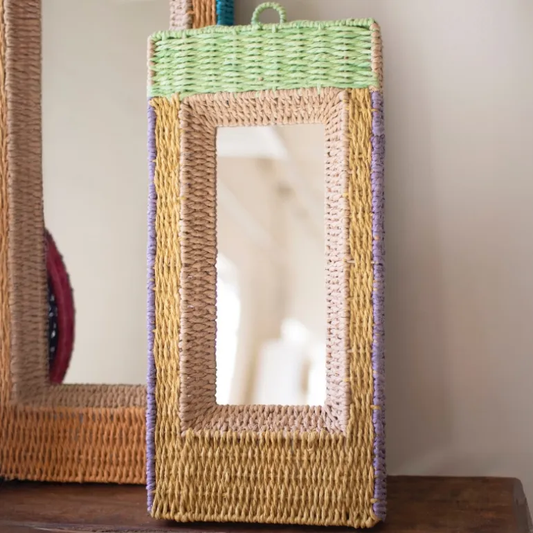 Recycled Paper Framed Mirrors, set of 3